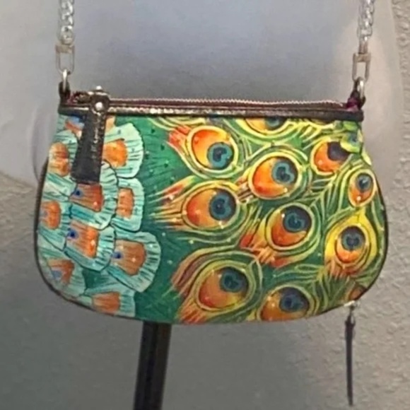Shariff Handbags - Shariff Peacock Purse with New Crossbody Chain